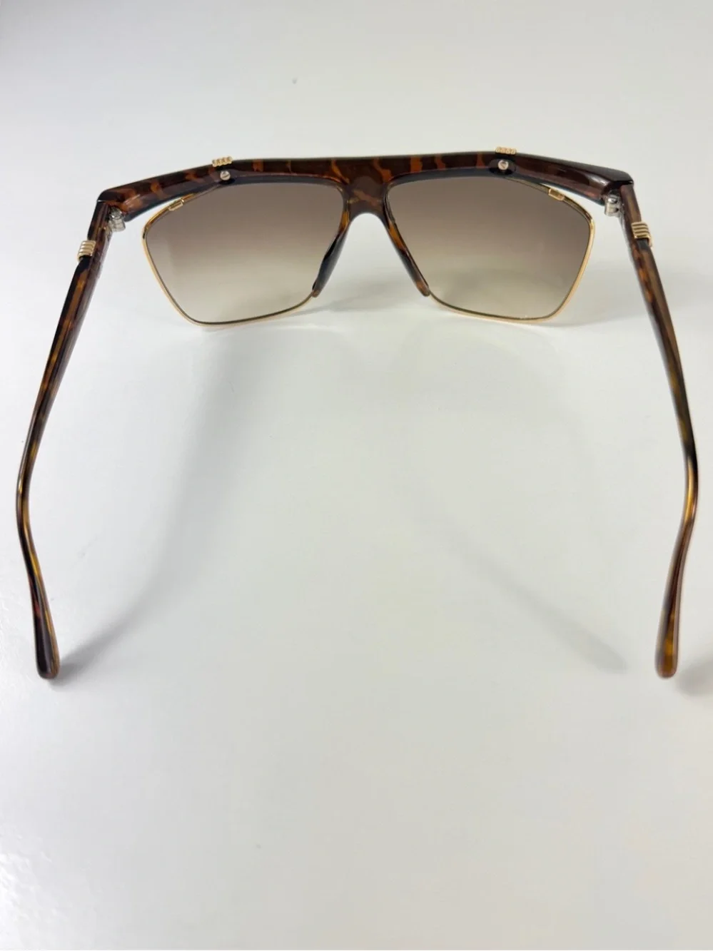 Vintage Christian Dior 2555 47 Sunglasses Flat Top Brow Aviator Deadstock VFC